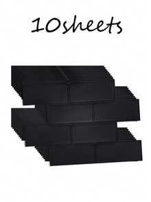 Matte Black Subway Tile Backsplash Stickers, Self-Adhesive Waterproof Tile Stickers For Kitchen, Bathroom, Fireplace, RV, Etc. (Matte Black), Wallpaper, Vinyl Decals, Home Decor, Spring Decorations, Renew Your Home, Rama Decorative Stickers, Birthday & Graduation Gifts - Black - View 12