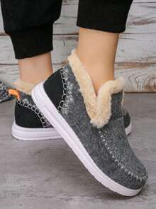 Women's Snow Boots, Thick Soles And Velvet Warmth Design, Suitable For Commuting And Outdoor Fashion And Multifunctional Wear - Xám - Xem 5