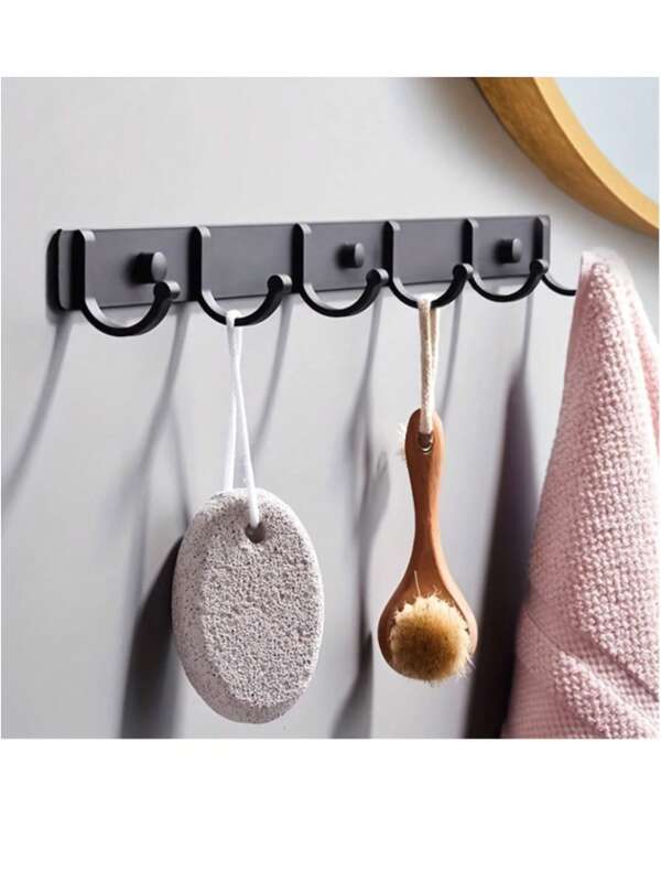 1 pieza Perchero de pared con ganchos de estilo elegante - Organizador ahorra espacio para dormitorio, armario y entrada con 3/4/5/6 ganchos, fácil instalación y decoración estética para la habitación