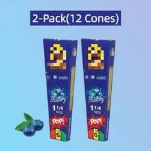 Fruit Fusion Rolling Papers - 2 Pack (12 Sheets) | Sweet Blueberry, Juicy Watermelon & Fresh Strawberry Flavors - 2 Gói (12 Nón) - Xem 7