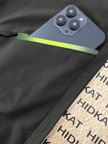 Hidkat 女士薄款休闲裤，多口袋设计，适合日常穿着、健身运动，春秋季紧身裤 - 黑色 - 查看 3