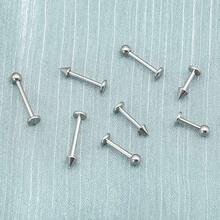 BLISI G23 Solid Titanium Eyebrow Piercing Jewelry, Gokd Black Rose Gold Silver Pink Rainbow Eyebrow Rings 16G Curved Barbell,Tiny Vertical Labret Lip Jewelry Rook Piercing Jewelry For Women And Men{Inchcolor_nameinch:Inch8pcsLipPiercing-Silverinch} - 8件唇環-銀色 - 查看 7