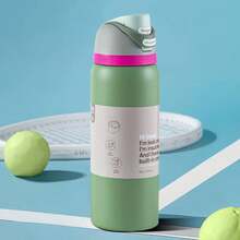 OwaIa (Avocado) Outdoor Sports Water Bottle, 32 Oz / 945 Ml Double-Wall Vacuum Insulated Outdoor Cycling Water Bottle, Stainless Steel Heat-Resistant Ice Water Cup With Straw, 100% Leak-Proof Outdoor Hiking Water Bottle, Suitable For Outdoor Camping, Climbing, Gym, Cycling And Travel, Is The Best Gift For Halloween, Christmas Eve, Christmas And New Year - 酪梨 - 查看 4