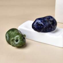 Natural Crystal Carving Guinea Pig, Unique Design Crystal And Stone, Healing Crystal, Stones Containing Energy, Energy Healing Meditation Stone, Perfect For Home Decor & Gift Giving, For Pocket Decoration, For Holiday Gift, From The Brand CUPIDCRYSTAL