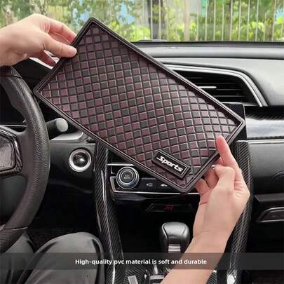 1pc Car Anti-Slip Mat Car Decoration Car Storage Mat Car Central Control Dashboard Mobile Phone Fixed Sun Protection And High Temperature Resistance