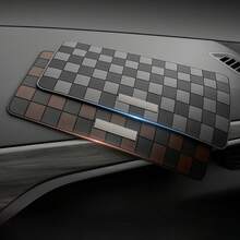 1件装多色格子图案多功能硅胶汽车防滑垫，耐热防滑收纳垫，采用高弹性和柔软的硅胶材质，质地光滑