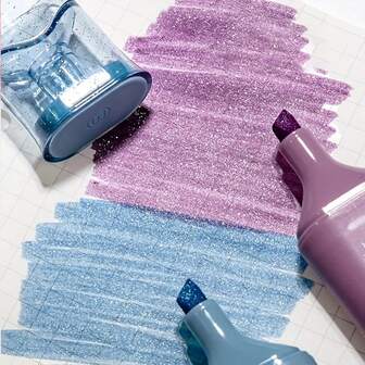 4 piezas Marcadores resaltadores de color nebulosa con brillo, bolígrafo resaltador con brillo brillante, bolígrafo multiusos con destellos para tomar notas brillantes, diario, escritura suave en rosa, adecuado para cuadernos y pintura. Regalo de Navidad y Halloween