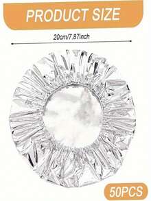 30/50/100pcs Reusable Aluminum Foil Food Preservation Covers - Heat-Resistant & Insulating, Adjustable Fit For Bowls & Plates, Perfect For Kitchen Storage & Dining Table Use, Food Preservation Covers ,Decorative Food Covers ,Durable Plastic Covers, Food Cover Storage