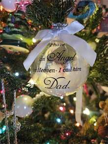 1pc Angel In Heaven Decoration Commemorative Artificial Feather Ball Christmas Decoration Pendant Scene Decor, Christmas Tree Decor, Home Decor, Holiday Party Supplies - Multicolor - View 6