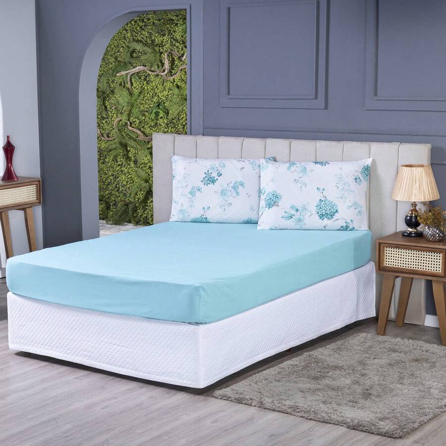 3-Piece Percale 100% Cotton Bed Sheet Set - CL14 - View 1