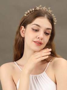 1pc Elegant Fashionable Luxury Star Headband, Princess Headdress Hair Accessory, Crown For Wedding, Party - Nhiều màu - Xem 8