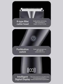 Pet Electric Shaver, LED Power Display, Quiet Pet Grooming Clipper, Suitable For Body, Paws, Face, Ears, Nails Etc., Easy To Clean, Wireless Design, Waterproof - Single Machine - View 6