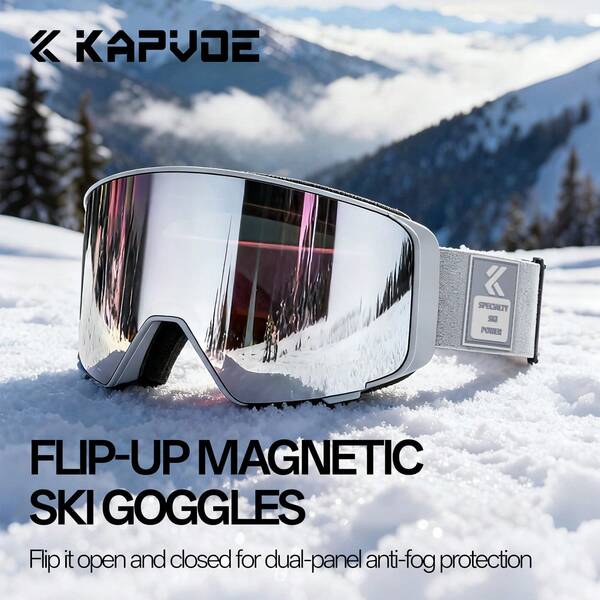 KAPVOE Gafas de esquí profesionales KAPVOE para protección, gafas de esquí para hombres y mujeres, gafas de snowboard, gafas deportivas