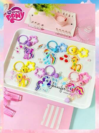 MY LITTLE PONY 1pc Biqi Peripheral Apple Gal Keychain Pendant, Cute Figure Small Gift Bag Pendant, Cartoon Car Key Chain Single Decorative Small Gift Decorative Small Keychain, 6 Patterns To Choose From, Valentine's Day, Birthday, Graduation Gift For Girlfriend, Birthday Decoration Room Decor(Room Decoration), Decorations (Decoration Item), Gift(Gift), Home Decor(Home Decoration), Gifts