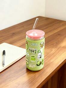 Cốc thủy tinh đựng cà phê Matcha 500ml/16,91oz, Cốc thủy tinh đựng cà phê Matcha dung tích lớn - Nhiều màu - Xem 2