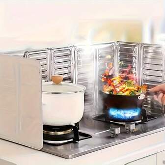 Oljeskydd för kök, värmeisoleringsprodukter för spisar, värmebeständiga skivor av aluminiumfolie för matlagning, finns i två modeller, säljs styckvis, stänkskydd för kök