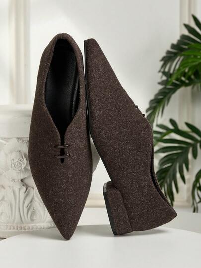 Lässige Slipper mit spitzer Zehenpartie, bequeme flache Schuhe, vielseitig und einfach, geeignet für den Weg zur Arbeit, im Freien, für alle Jahreszeiten