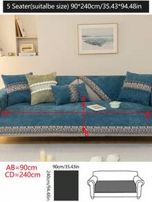 1 件四季通用沙发座垫套，现代简约防滑布艺沙发抱枕套，可拆卸可机洗，适合 L 型躺椅和 1-4 座沙发