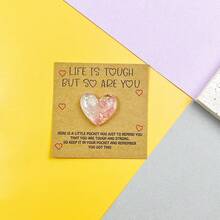 Heartfelt Resin Pocket With Inspirational Cards - Perfect For Birthdays, Weddings, Valentine's Day & More - Thoughtful Mini Gift With Encouragement Greeting Pocket Cards- Perfect Gift A Tiny Little Pocket Poem Card, Isolation Gift, Token, Thinking Of You Gift Cute Resin Animal Decoration With Encouraging Greeting Card, Special Birthday Wedding Party Valentines Gift,Christmas