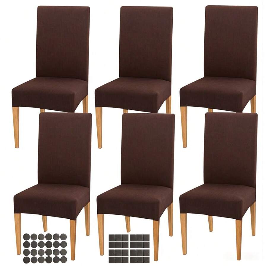 KIROTLA Chair Covers - Chocolate Brown - View 1