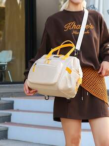 1 件可转换单肩/手提尿布包，带隔热奶瓶隔层和干湿分离，防水材质 - 多色 - 查看 13