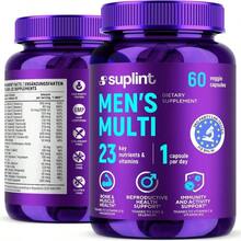 Multivitamin Supplement For Men | Complete Men's Complex With Vitamin A, C, D, E, B12, Zinc &Amp; More | Bone &Amp; Muscle Strength Vitamins | Reproductive, Activity &Amp; Immune Support Supplements | 60 Capsules - Trắng - Xem 1