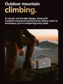 Acer OSK252 无线蓝牙扬声器，户外便携式，低音强劲，双扬声器，通话麦克风，桌面扬声器，4000mAh 电池，可长时间播放，兼容卡/USB/AUX 3.5 毫米音频输入，适用于智能手机/平板电脑/电脑 - 均碼 - 查看 13