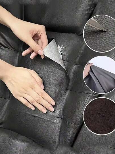 1PC Leather Repair Tape, Self Adhesive Leather Repair Patch For Sofas Couch Furniture Car Seat, Leather Rip Repair Kit Self-Adhesive Leather Refinisher Cuttable Sofa Repair, For Hotel/Restaurant/Office/Commercial For Workshops&Stores