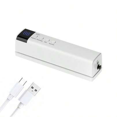 RAF LED显示屏真空封口机 - 全自动设计，密封保鲜，持久保鲜。适用于零食、肉类和蔬菜 | 厨房必备，户外野餐，家居用品 | USB充电便携式封口机，塑料材质，完美的圣诞节和万圣节礼物，厨房电器，食品保鲜，现代厨房小工具，节省空间的电器，高品质密封，USB供电，自动食品保鲜机，家庭厨师，备餐神器，理想的食品保鲜厨房电器。