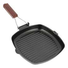 Cooking Frying Pan Non Stick Compact Folding Handle Carp Fishing Camping Outdoor - Black - View 3