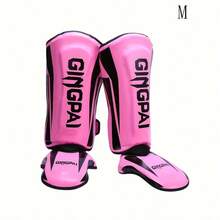 1 Pair Muay Thai Leg Guards, Thick Kickboxing Shin Instep Protector, MMA Fighting Shin Pads, Taekwondo Leg Guards