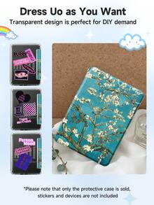 E-Book Case Compatible With Kindle Paperwhite 7inch 2024,Kindle (11th Generation) 2022 Release,Kindle Paperwhite 11th Gen 2021,Kindle Colorsoft Signature Edition, Soft Transparent TPU Back Cover Auto Wake/Sleep Oil Painting Illustration