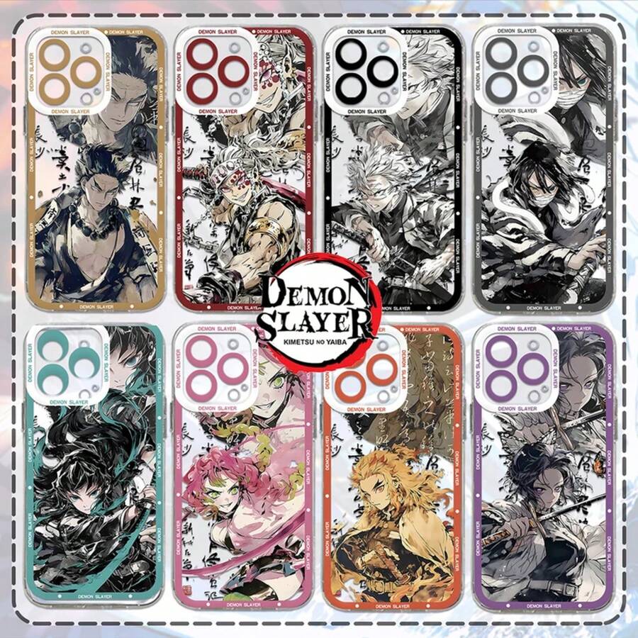 Japanese Anime Demons Slayers Phone Case For IPhone 16 15 14 13 12 11 Mini Pro Max X XR XSMax 7 8 Plus SE20 Transparent CoveriPhone17 Promax Case For IPhone17 16 15 14 13 12 11 - TSY-236TSY2410163013 - Xem 1