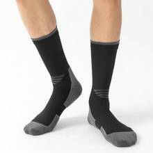 JOYNÉE 5/10 Pairs Mens Lightweight Athletic Crew Socks Cushioned Breathable Long Socks For Sports Running{"Color_name":"Multicolor2(5Pairs)","Size_name":"Large"} - Nhiều màu 2 (5 cặp) - Xem 6