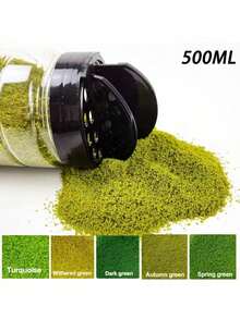 仿真微型树粉模型 DIY 树制作材料 500 毫升草粉 用于 HO 火车/建筑沙盘场景布置 - As photo - 查看 4