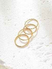 4pcs Minimalist Style Gold Criss-Cross Toe Rings Set, Fashionable Personalized Accessories Suitable For Women & Girls, Beach, Party, Date, Daily Wear