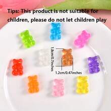 20 件发光小熊软糖鞋饰运动鞋扣，可爱彩色小熊鞋装饰 DIY 凉鞋配件 - 20pcs colorful bears - 查看 6