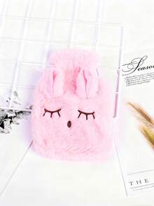 可拆卸毛绒热水袋加热器，毛绒睡眠兔形暖手器，热水袋，软套 - 经典热水袋，热填充热水袋，可重复使用，可再填充，适用于女性痛经和局部感冒缓解，女性情人节礼物生日男朋友女朋友 - 彩色 - 查看 6