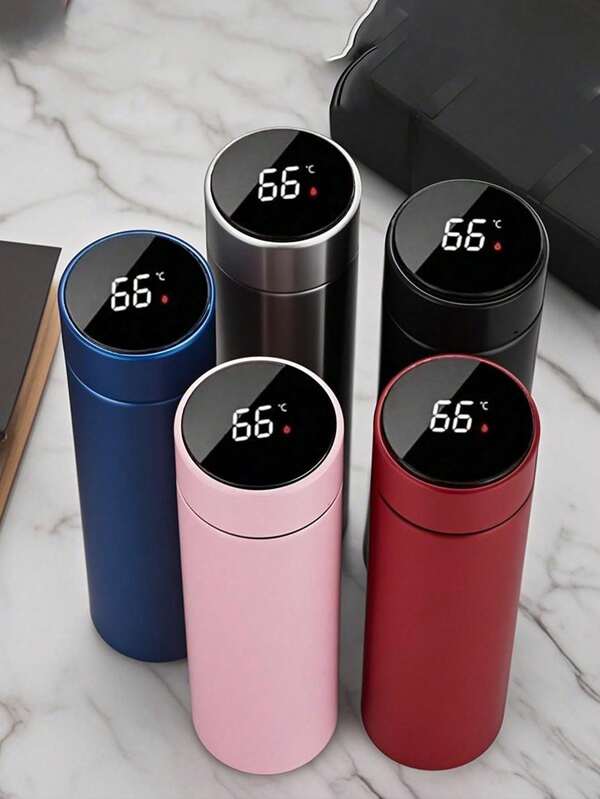 1PC Hot Coffee Travel Cup, Stainless Steel Creative Vacuum Flask, Insulated Water Bottle For Hot And Cold Drinks - Travel Hot Mug - Perfect For Summer And Winter Drinks, Cooler, Back To School Supplies Water Bottle, Can Be Used As Gifts, Mother's Day Gifts Etc