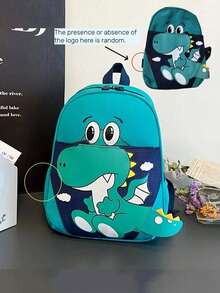 1pc Customizable Mini Back To School Dinosaur Heart Print Backpack, Print Your Name Or Holiday Greetings. Create Your Own Unique Backpack. Fashionable, Cute, Versatile, With Multi-Pocket Design, Suitable For Daily, Outings, Travel, Vacation, School Use. Birthday Gift. - Multicolor - View 8