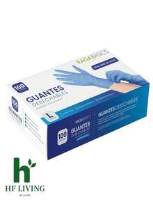 100 Guantes de Nitrilo de Alta Calidad Color Azul, Sin Látex, Sin Polvo, Diseño Ambidiestro, Ajuste Perfecto, Desechables y Resistentes. (Talla S,M,L) - INDIVIDUAL - Ver 8