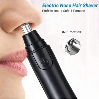 Electric Nose Hair Trimmer, Women & Men Nose Hair Cleaner, Black Ear & Nose Hair Clipper