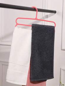 شماعة متعددة الوظائف ديكور متعدد الطبقات من البلاستيك لتوفير المساحة، شماعة 5 في 1 لتخزين البنطلونات والملابس والأحذية والتنانير، منظم غرفة النوم، ديكور المنزل والغرفة والأعياد - متعدد الألوان - مشاهدة 10