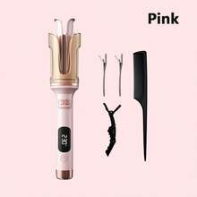 32mm全自动卷发器（赠品：1个梳子/1个鸭夹/2个夹子）智能数显懒人小工具陶瓷涂层保护秀发科技防烫卷发器适合节日：情人节/母亲节/生日礼物/婚礼造型/日常护理/给女朋友的惊喜美人最爱造型工具套装适合角色扮演、派对、居家、旅行 - 彩色 - 查看 12