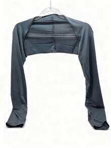 1 pieza Blusa corta casual con abertura frontal y mangas tipo murciélago, que deja al descubierto el abdomen - multicolor - Ver 11