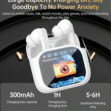 支持150种语言翻译，永久免费，ANC+ENC主动降噪，双耳模式，实时录音，LED数字电量显示，TWS真无线入耳式耳机，内置电容式麦克风，低音强劲，Type-C充电盒，适用于音乐、游戏、健身等多种场景，兼容手机/安卓/iPad/iOS系统