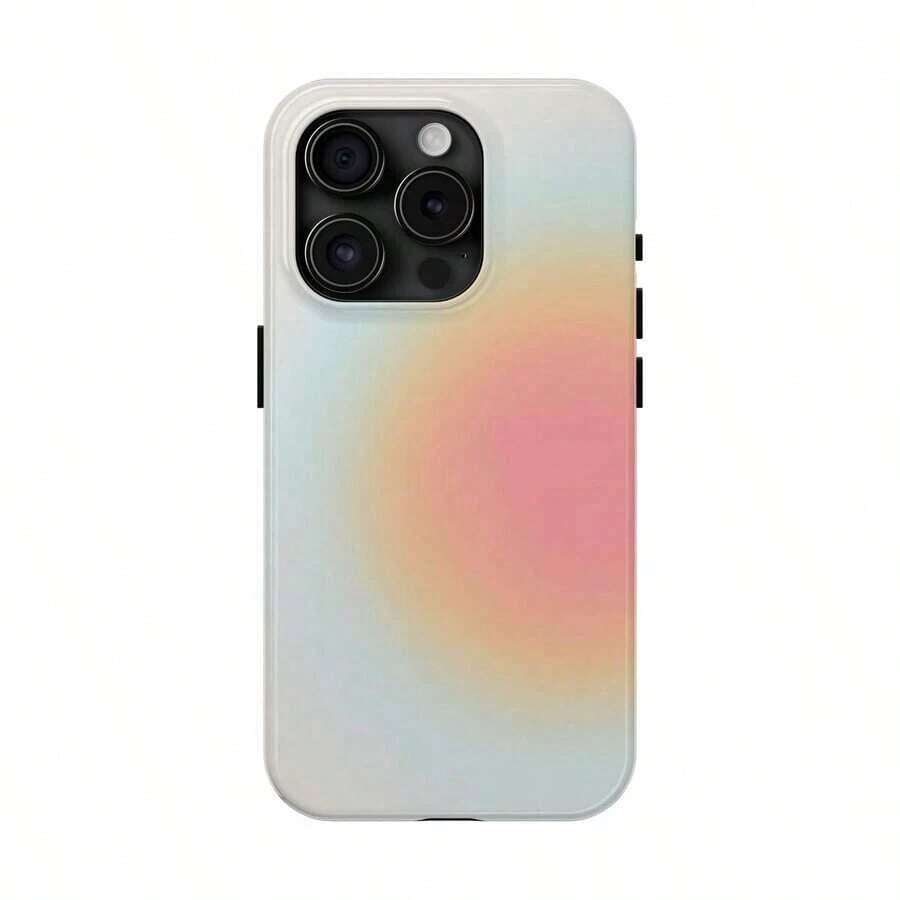 ELIXRE AURA Rainbow  Case, Aesthetic Protective Case Custom Cute Tough Protective Multi Layer  Case,  15-  XS  16 Pro Max  CasesRetro Fashion Simple Cute Phone Case,Valentine's Day Gift,Holiday Gift - 款式1(1件) - 查看 1