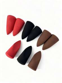 多功能美妆蛋，非乳胶斜切水滴美妆蛋工具，圆筒包装，黑色水滴切割三合一美妆蛋，价格实惠，圣诞礼物，化妆品，化妆工具，便宜货，礼品，女士礼品，圣诞礼物，赠品，旅行，便宜货，旅行必备 - 彩色 - 查看 10