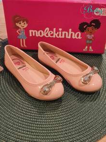 Sapatilha Infantil Feminina Fivela Molekinha - Rosa Bebê - Visão 1