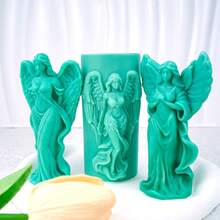 1pc Dreamy Wings Goddess Aroma Candle Silicone Mold, Fragrance Stone Decor Mold - White - View 7